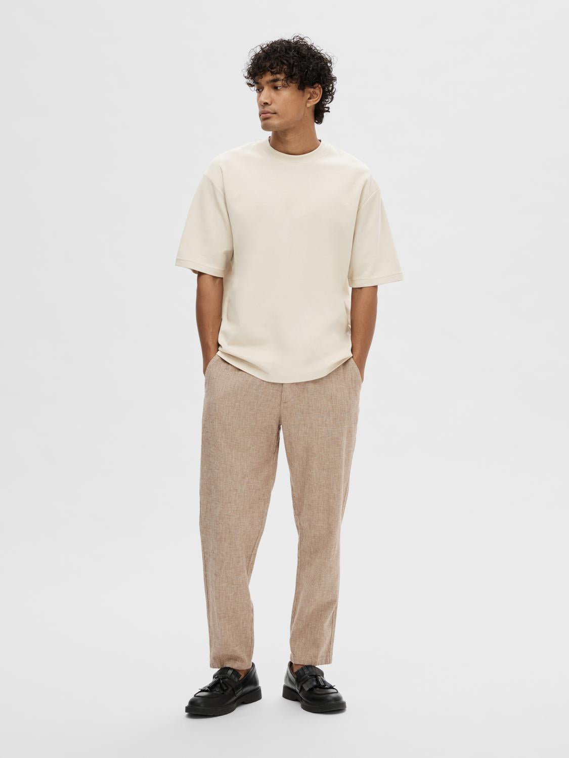 Loose Oscar T-Shirt - Beige/ Oatmeal